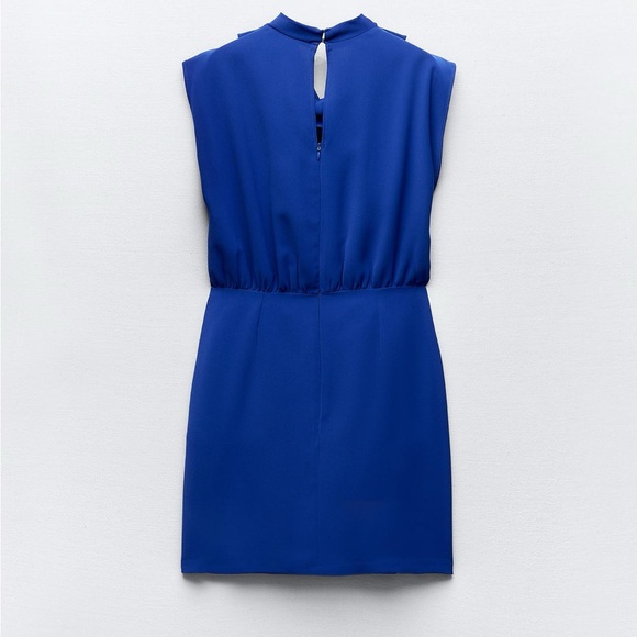 NWT ZARA SS24 WRAP FRONT BROOCH DRESS 9878/077 016/299 - Picture 8 of 8